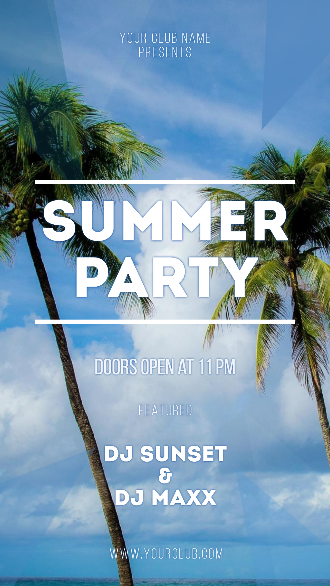 Summer party #invitation #poster Animation  Template 