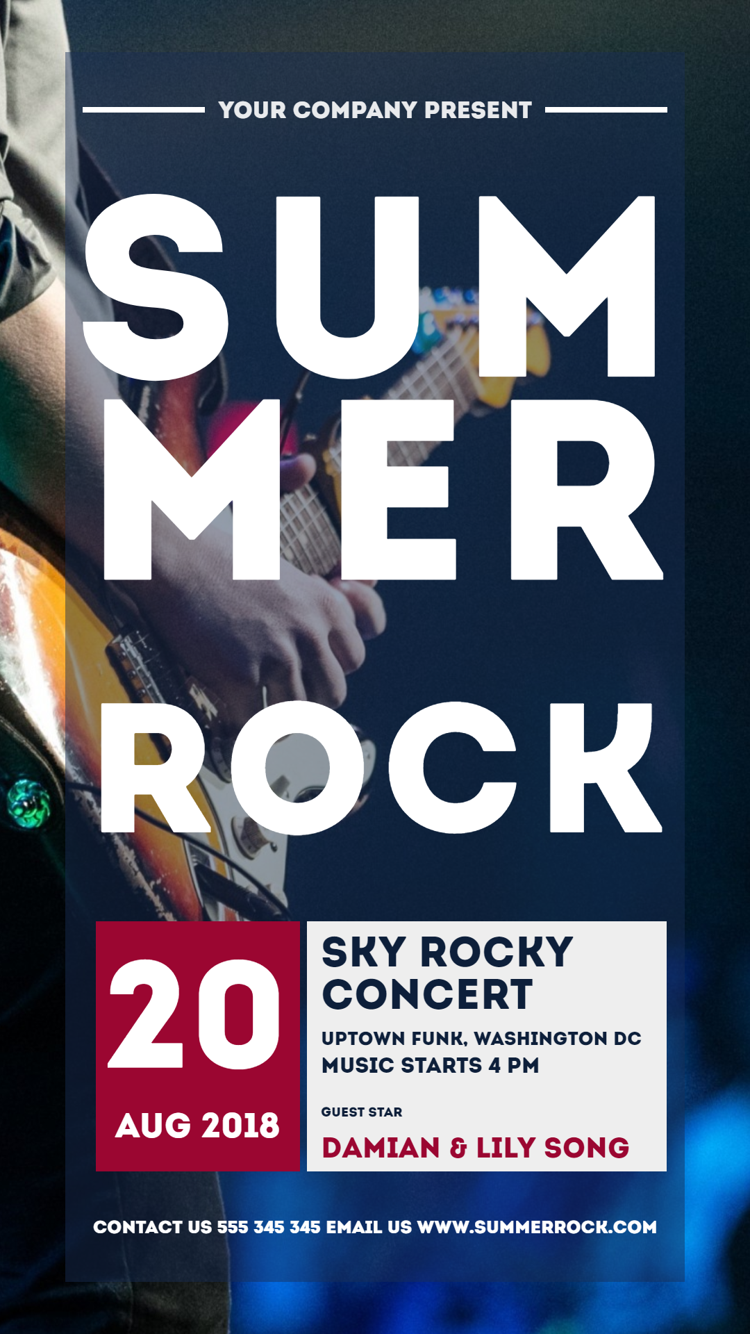 summer rock #concerts #invitation Animation  Template 