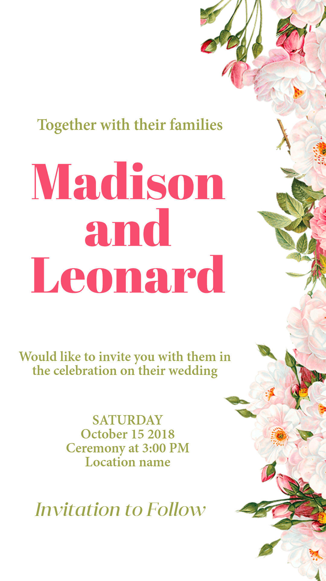 Wedding invitation #invitation Animation  Template 