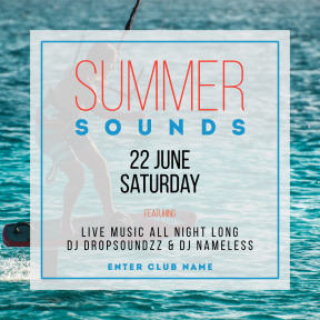 Summer sounds #invitation #summer #vibes #business #vacation #fresh #poster #party