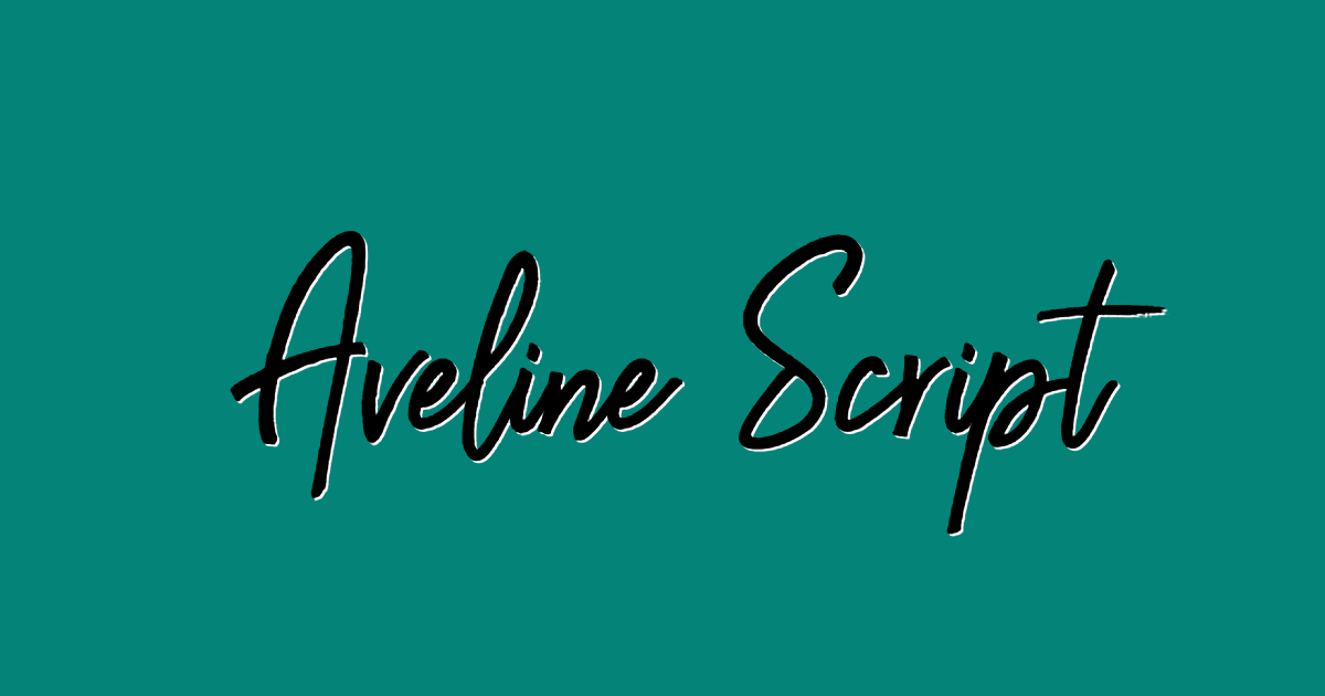 Aveline Script font template