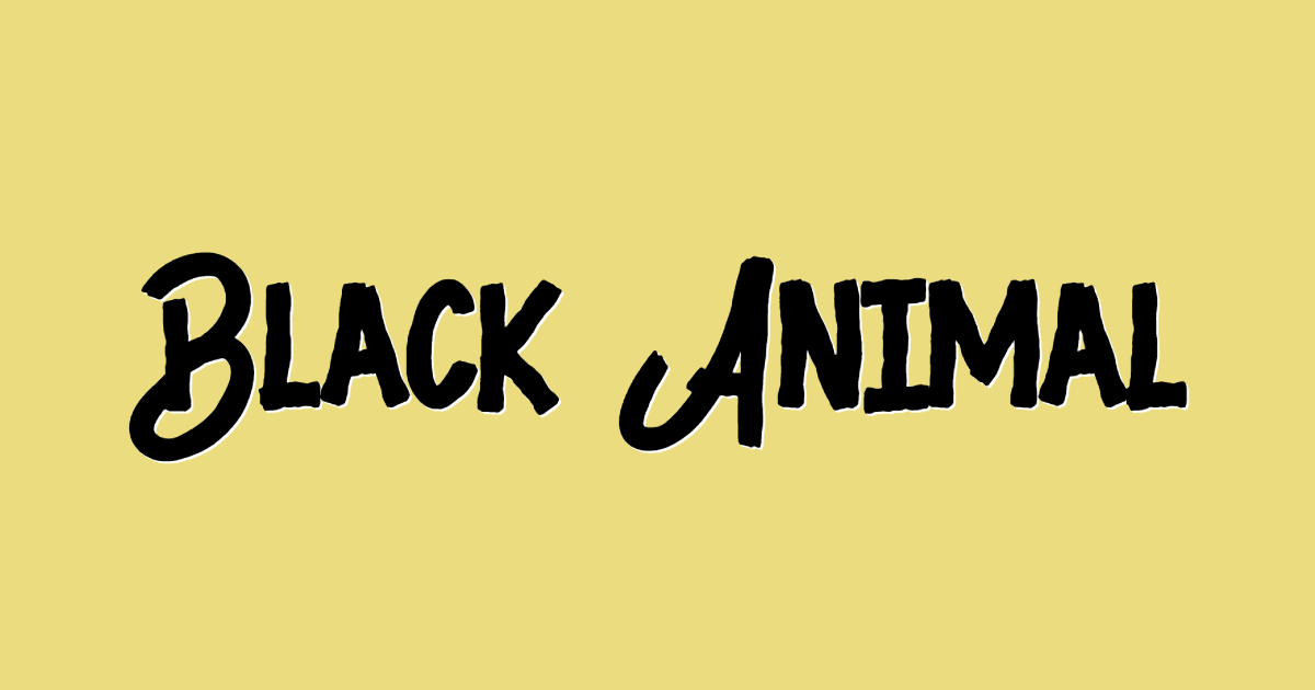 Black Animal font template