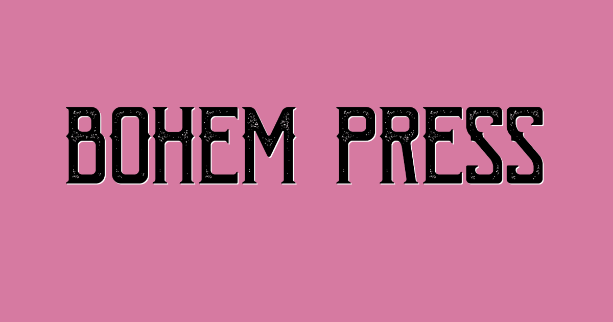 Bohem Press font template
