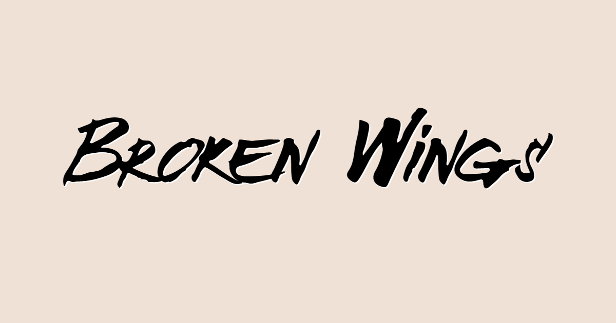 Broken Wings font template
