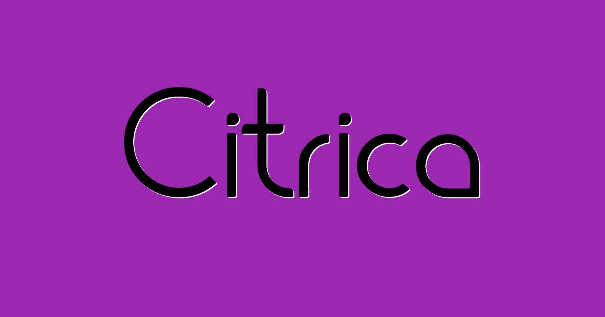 Citrica font template