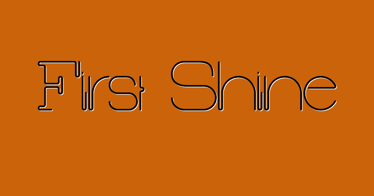 First Shine font template