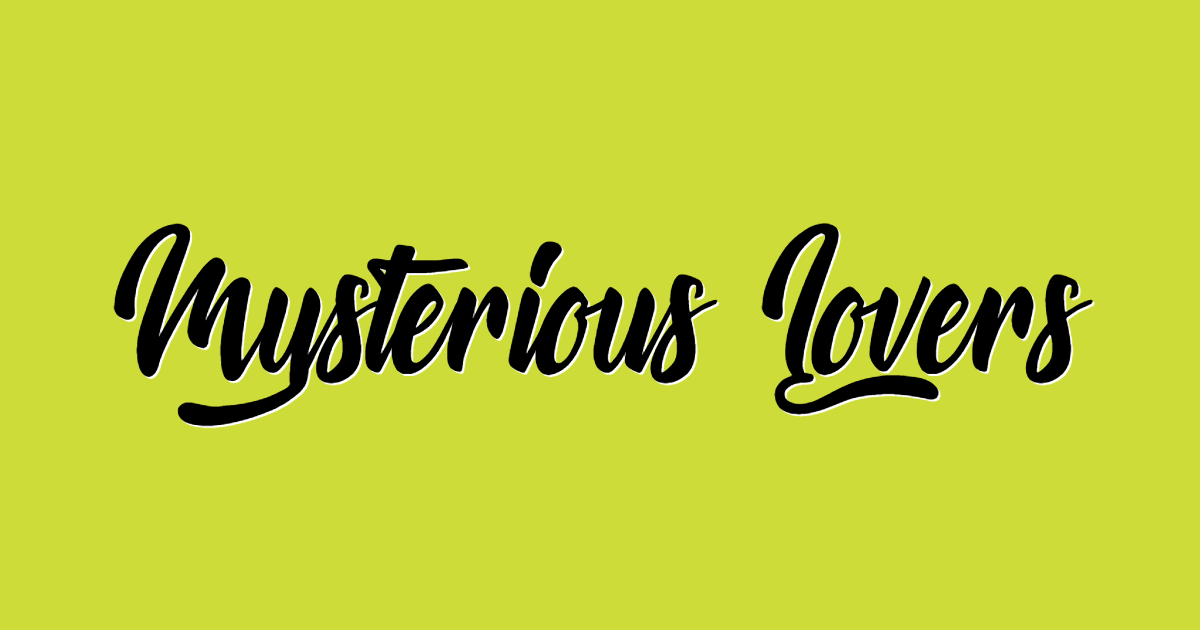 Mysterious Lovers font template