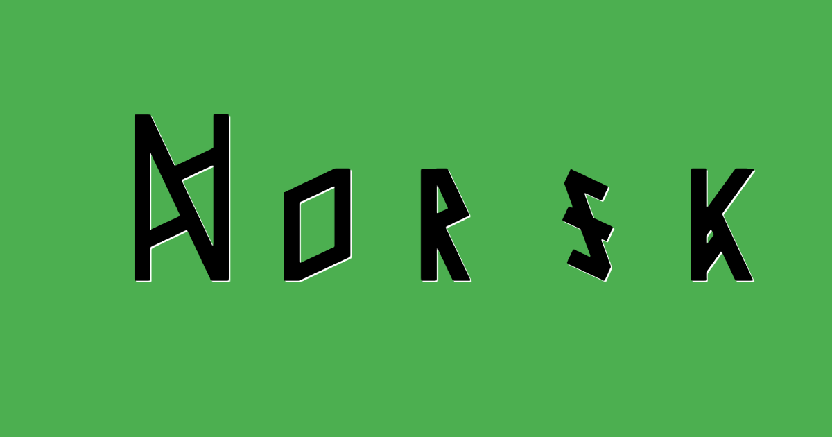Norsk font template