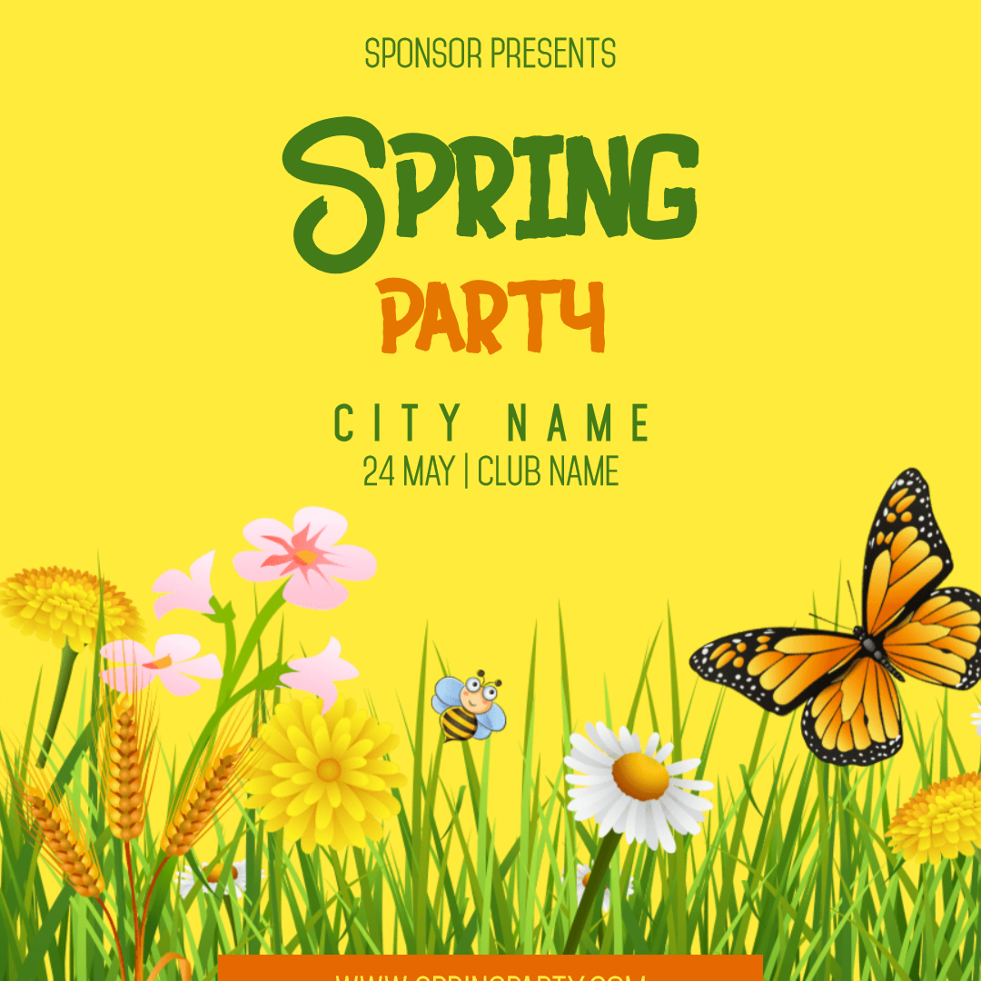 Spring Party #invitation #event Animation  Template 
