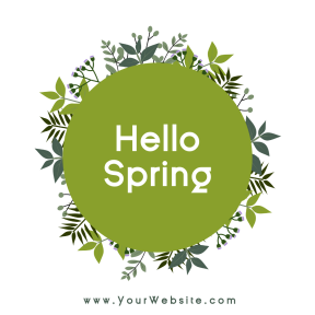 Hello spring social media post - #spring