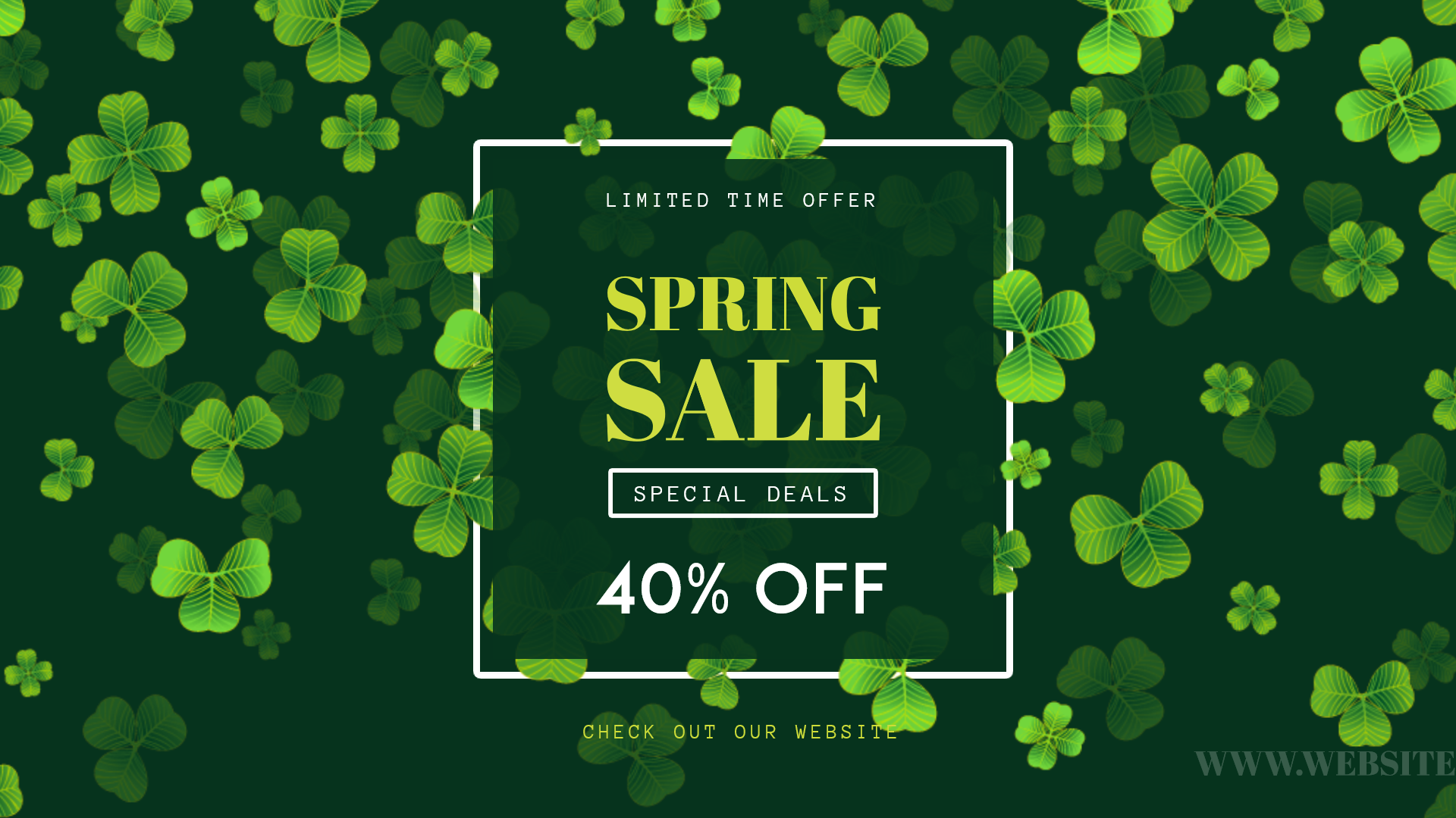 Spring Sale - Limited time offer Animation  Template 