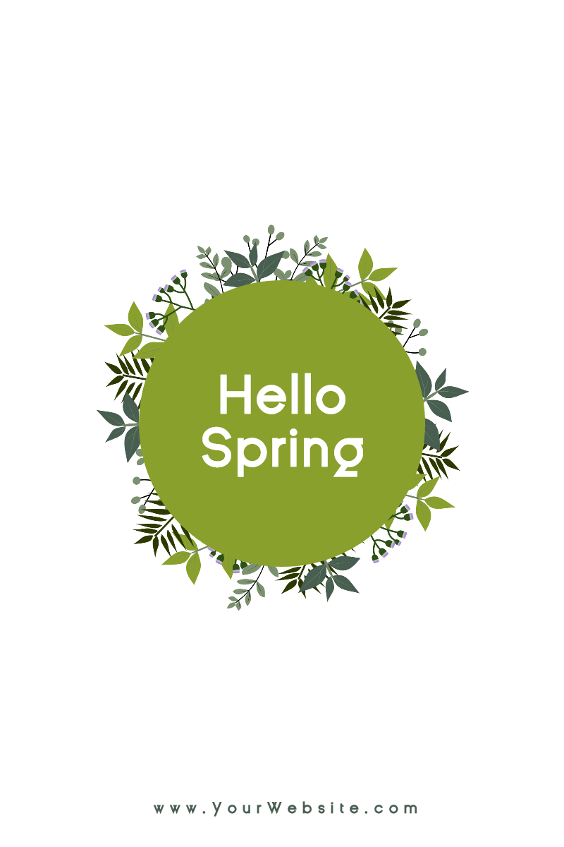 Hello spring social media post - Design  Template 