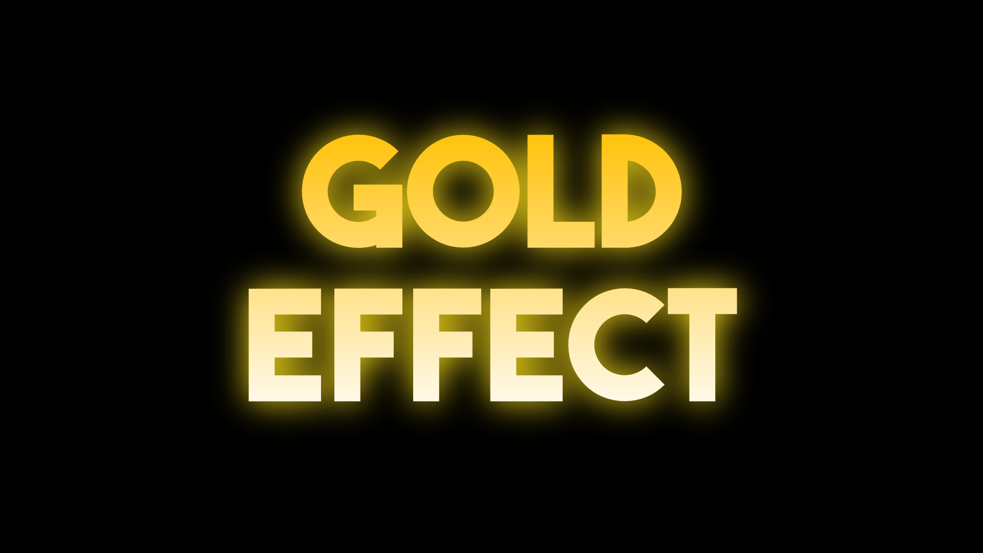 Gold Text Effect Design  Template 