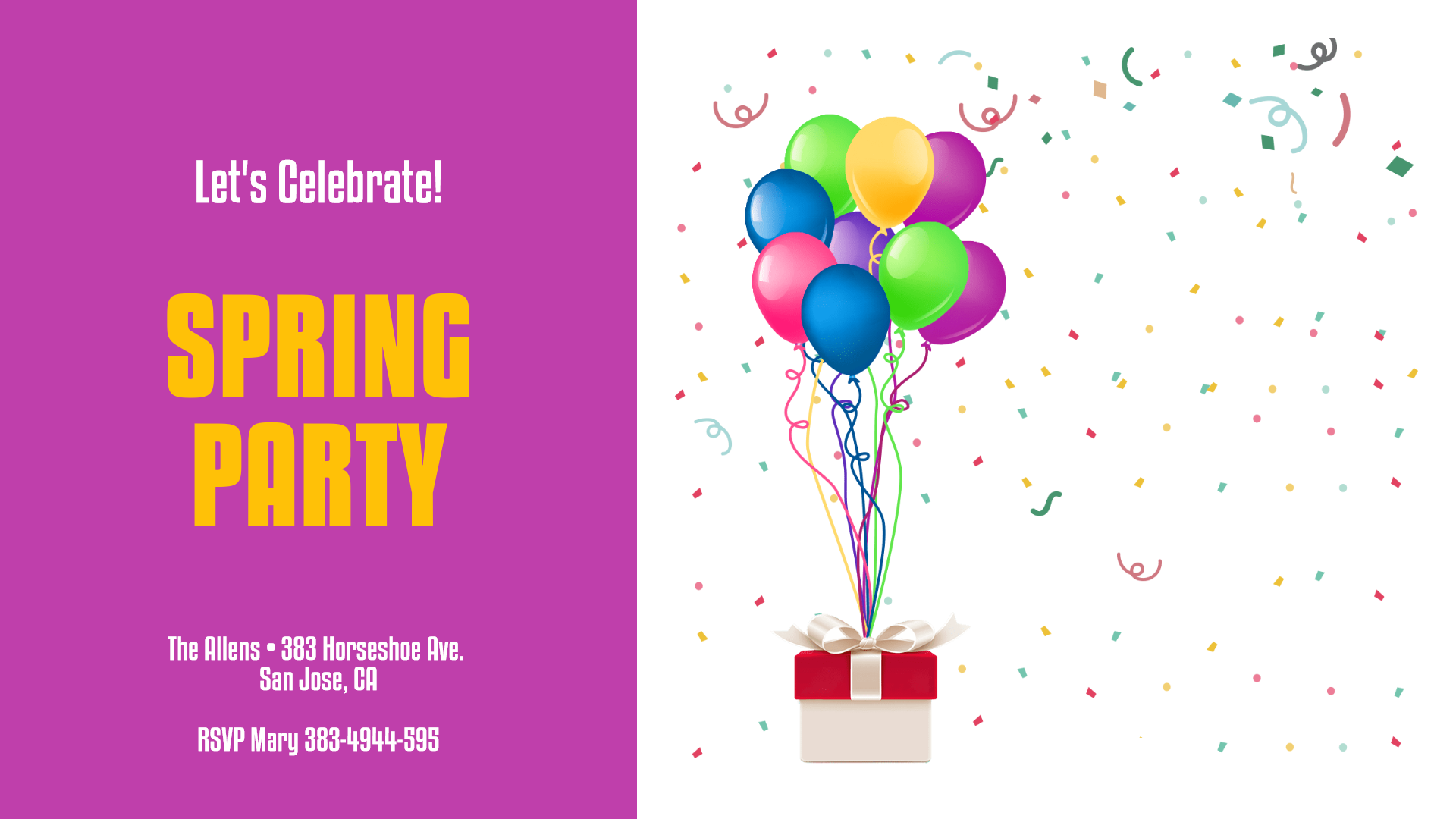 Spring Party Anniversay Invitation Design Template 1579248