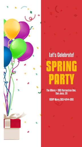 Spring Party Anniversay Invitation Template - #invitation #anniversary
