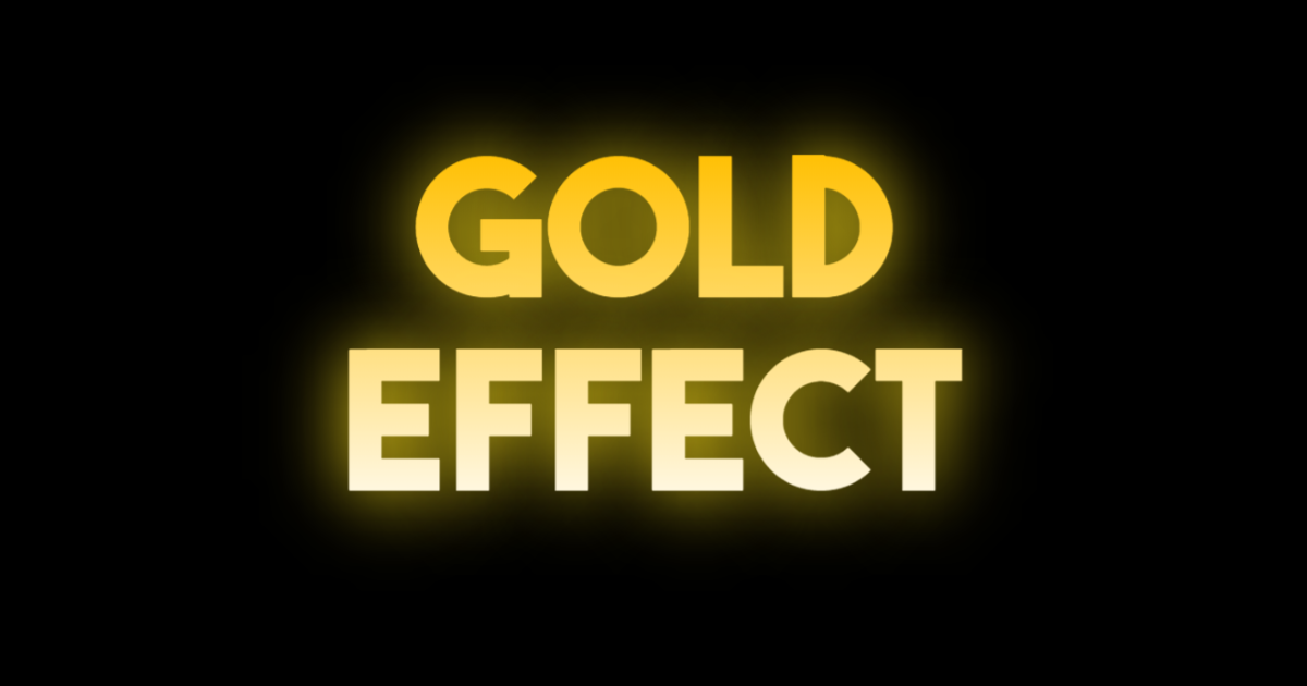 Gold Text Effect Design  Template 