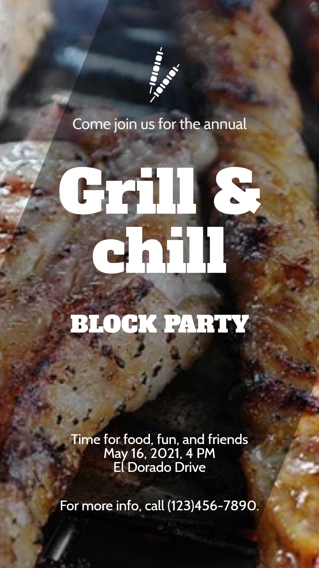Grill and chill #invitation #grill Animation  Template 