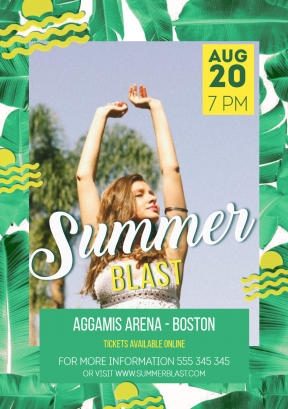 Summer blast #invitation #summer #music #poster #vacation #vibes