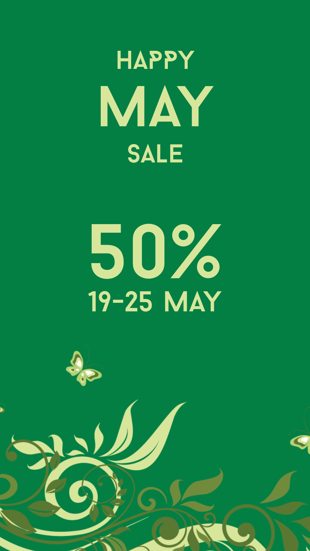Happy May Sale Design  Template 