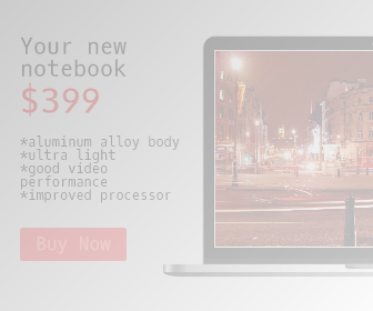 Simple Shop Banner with Notebook Animation  Template 