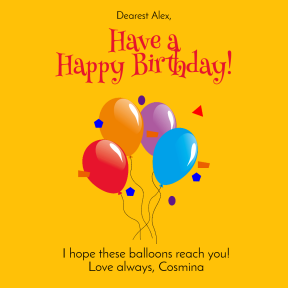 Have A  Happy Birthday Customizble Graphic Post