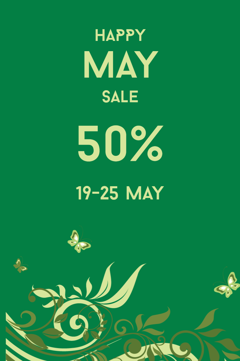 Happy May Sale Design  Template 