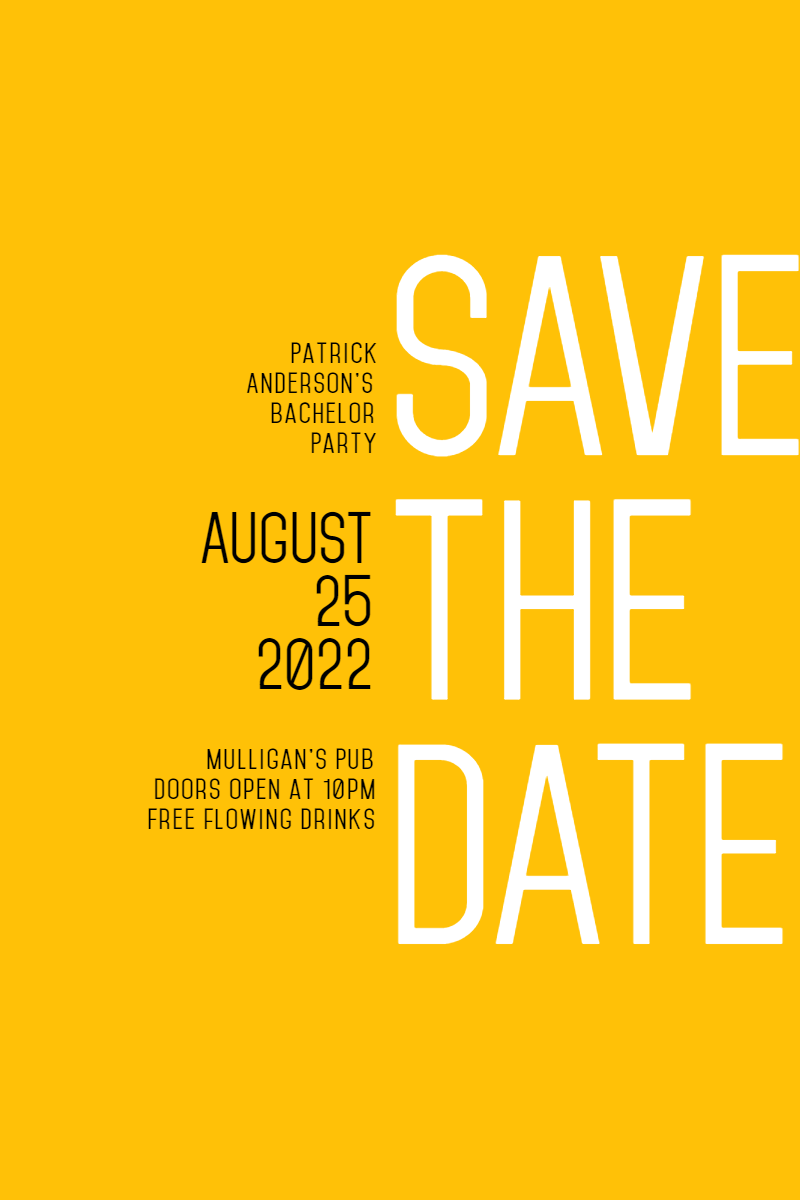 Save the Date Invitation Design - Design  Template 