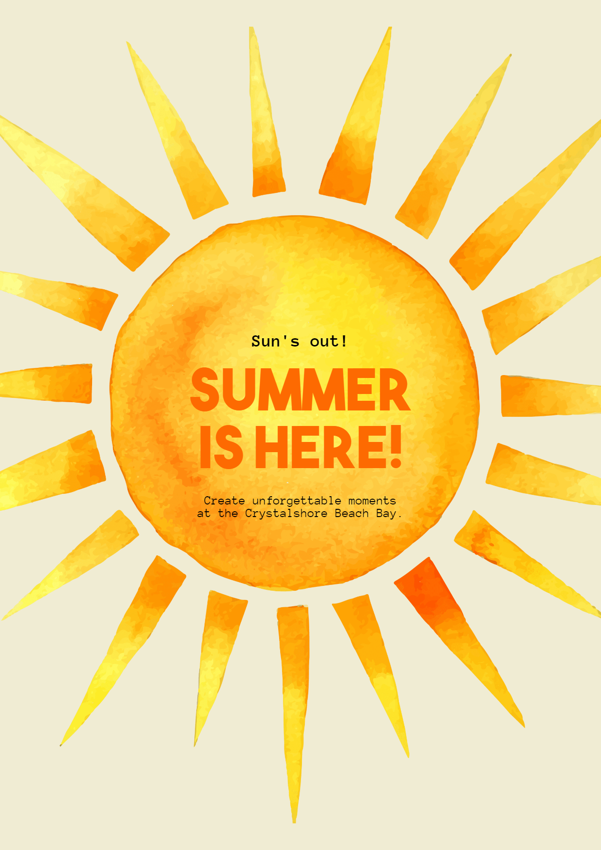 Editable Summer Vibes Post for Design  Template 