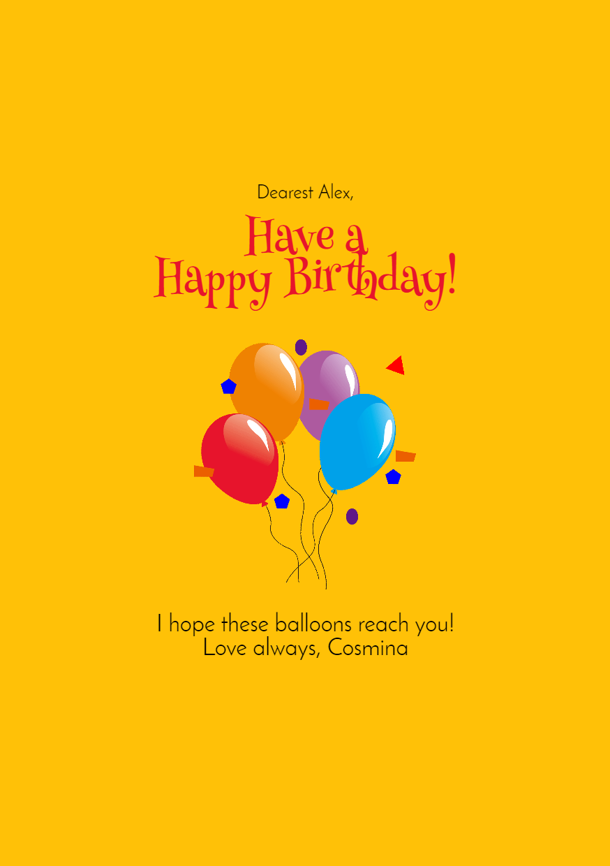 Have A  Happy Birthday Customizble Design  Template 
