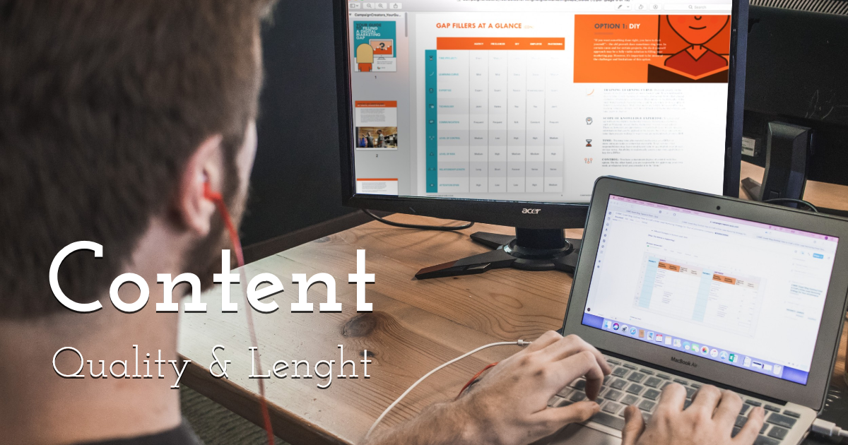 Content Quality & Lenght in 2020 Design  Template 