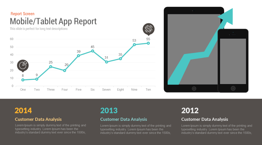 Mobile/Tablet App Report Free Google Slides Templates