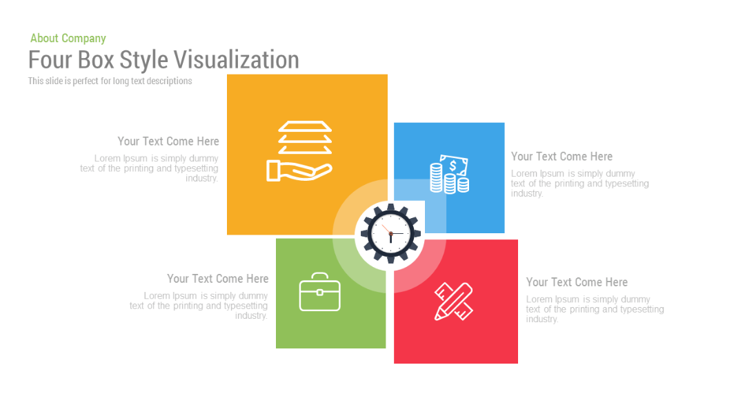 Four Box Style Visualization Free Google Slides Themes