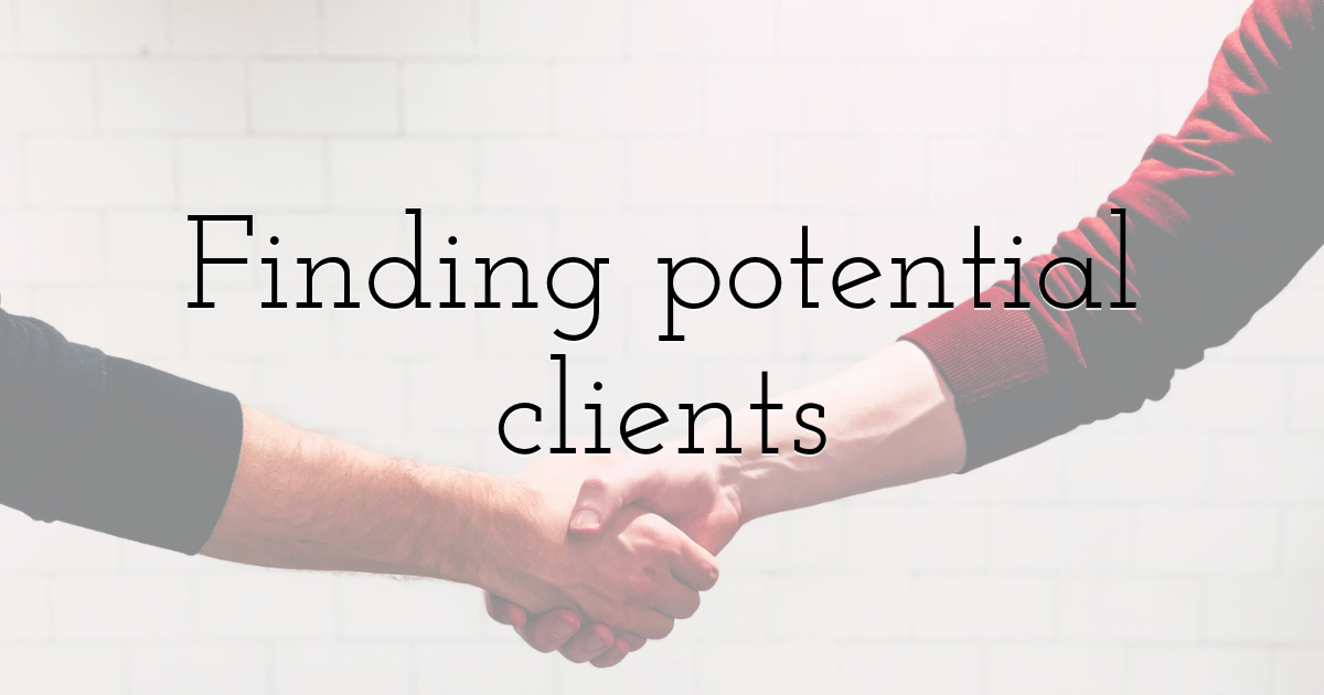 Finding potential clients 