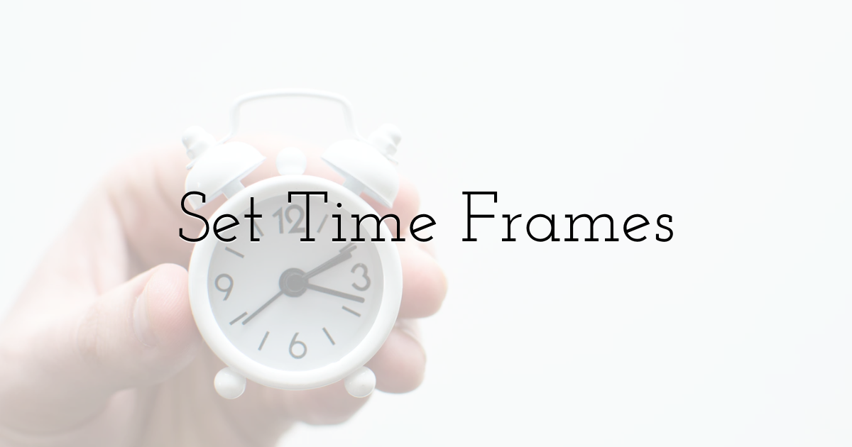 Set Time Frames