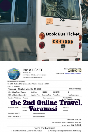 Bus E-Ticketing Agent, Varanasi , Uttar Pradesh India