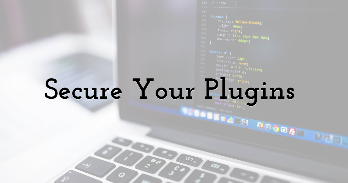 Secure Your Plugins