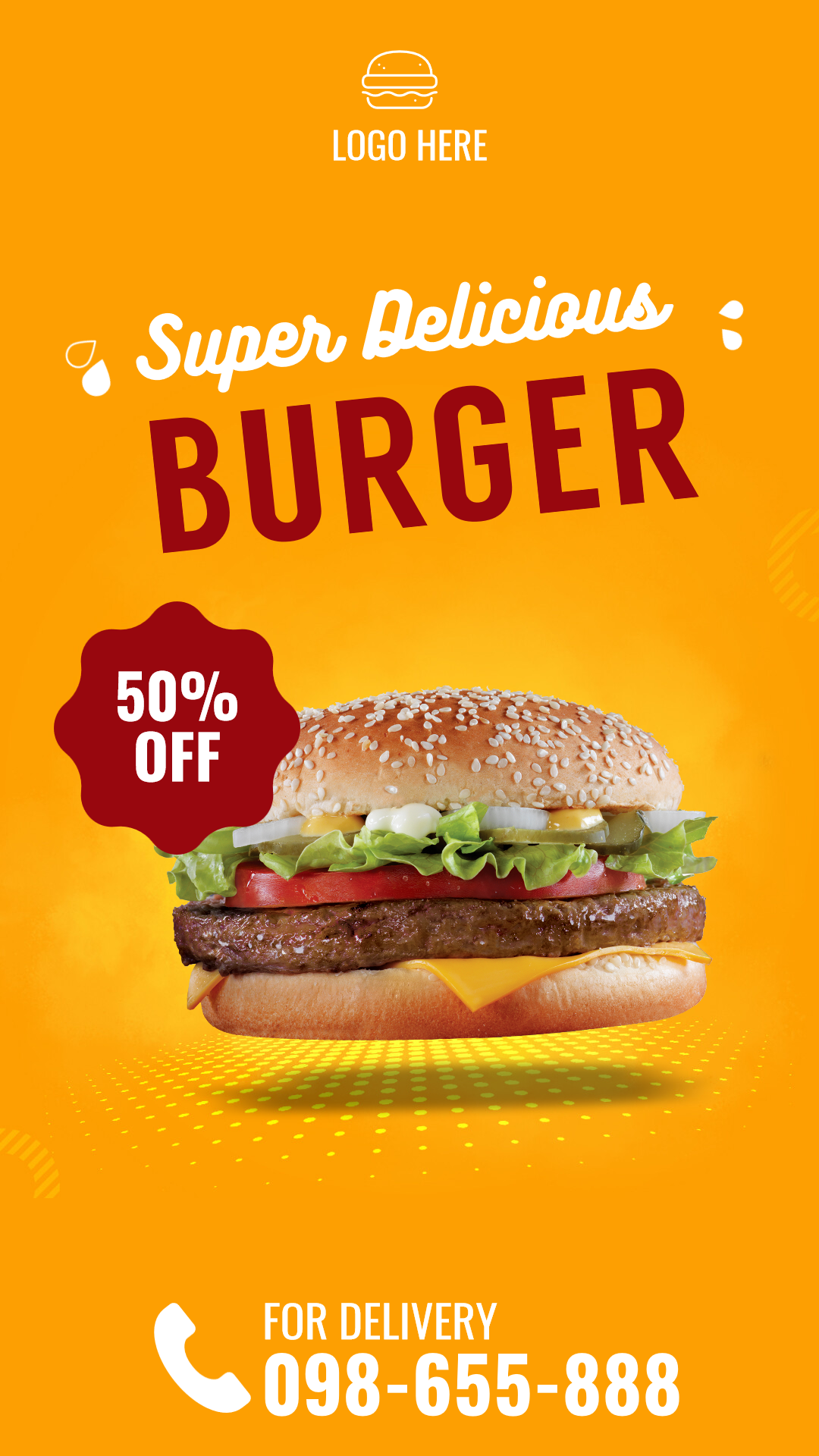 Fast Food Burger Delivery Design  Template 