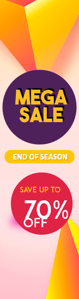 Mega Sale End of Season Banner Design  Template 