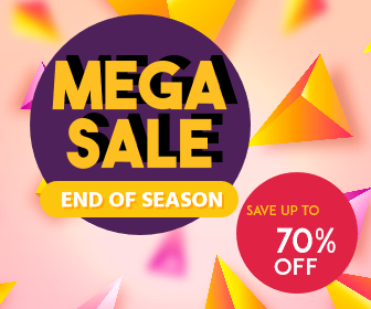 Mega Sale End of Season Banner Design  Template 
