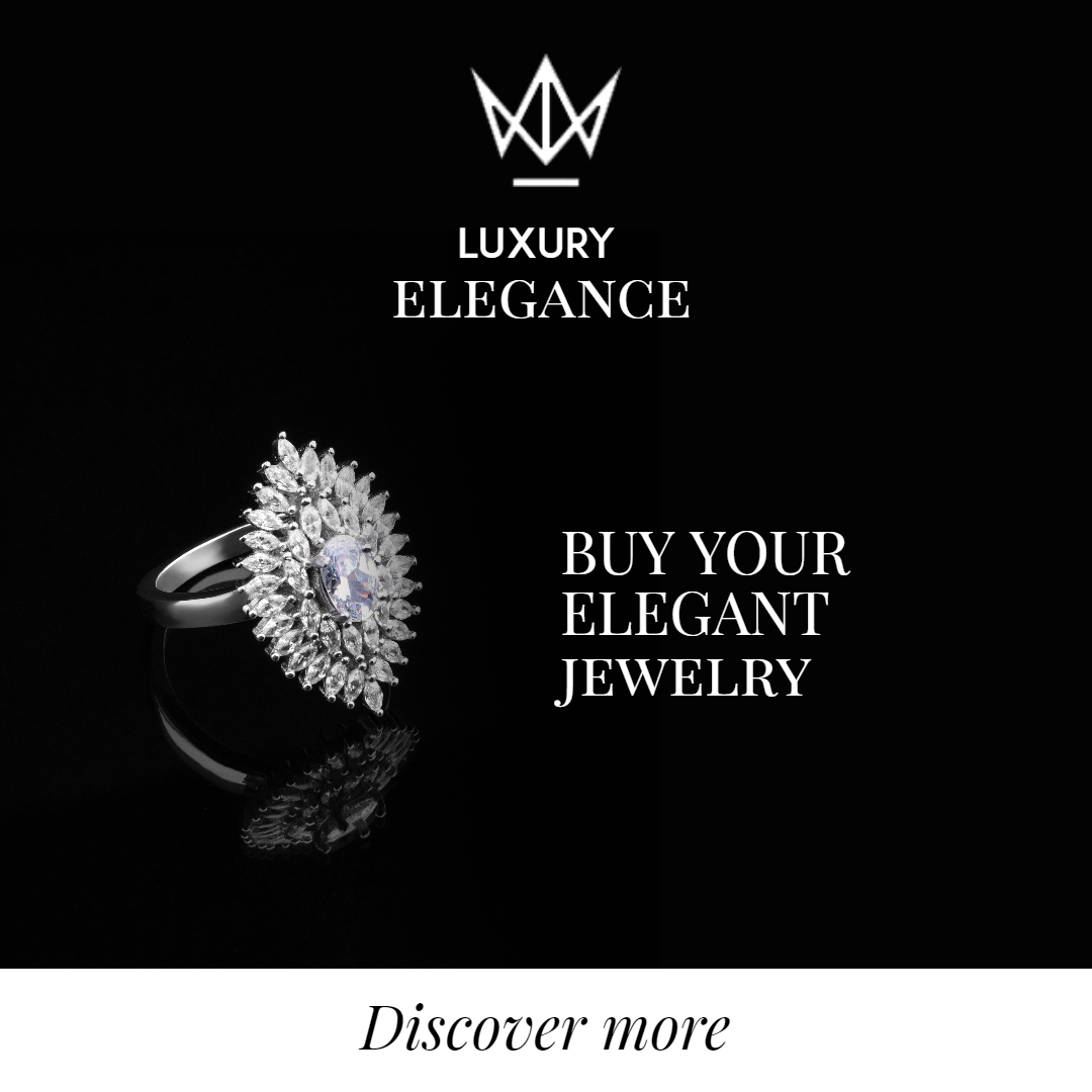 Diamond Ring Jewelry Sale Banner Design  Template 
