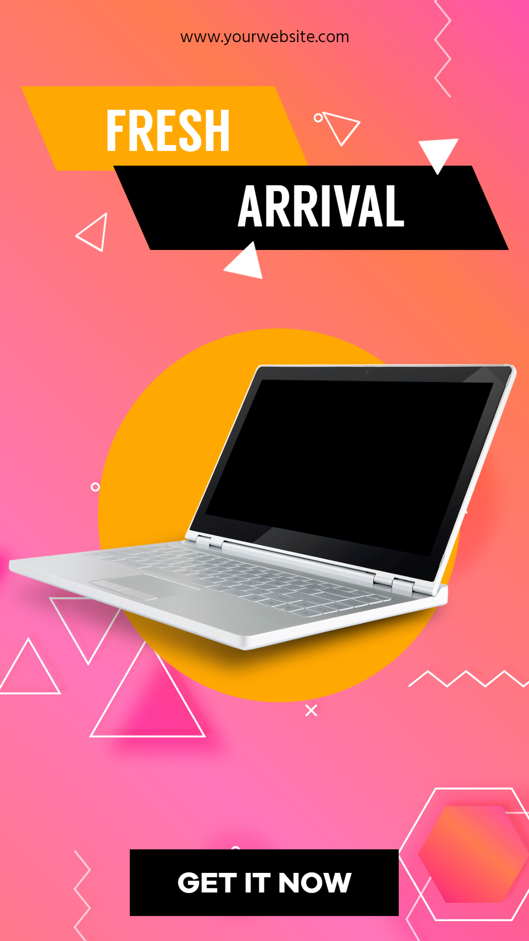 Laptop New Arrival Sales Banner Design  Template 