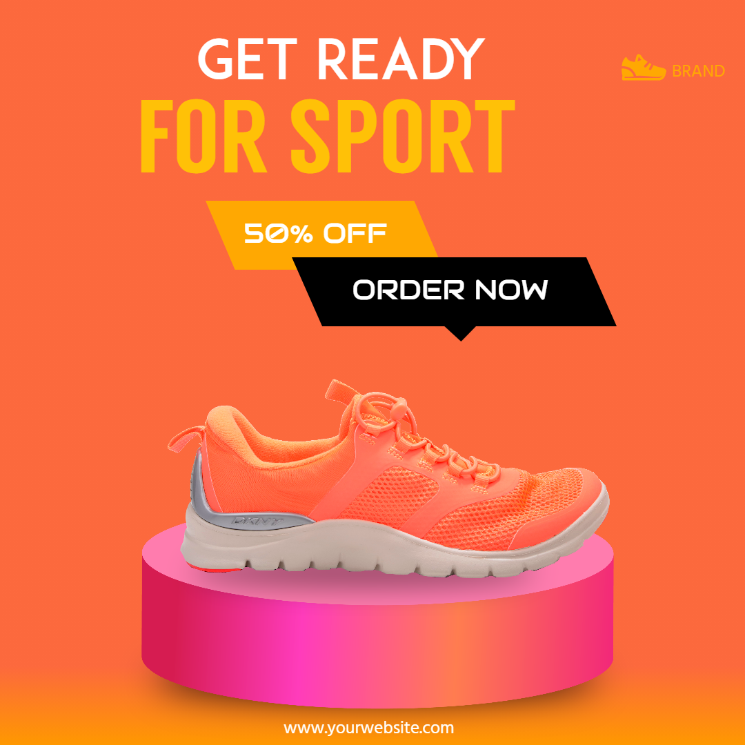Running Shoes Sales Banner Design  Template 