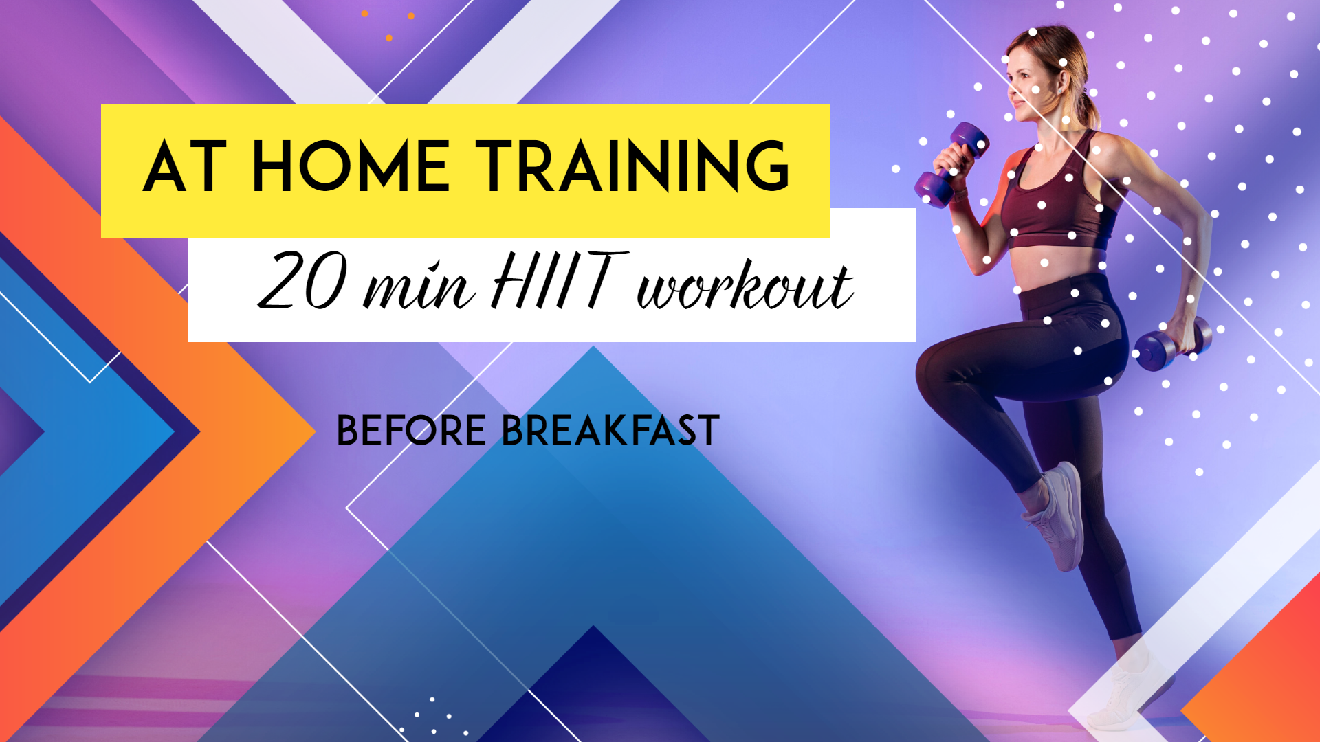 Youtube Fitness Training At Home Design  Template 