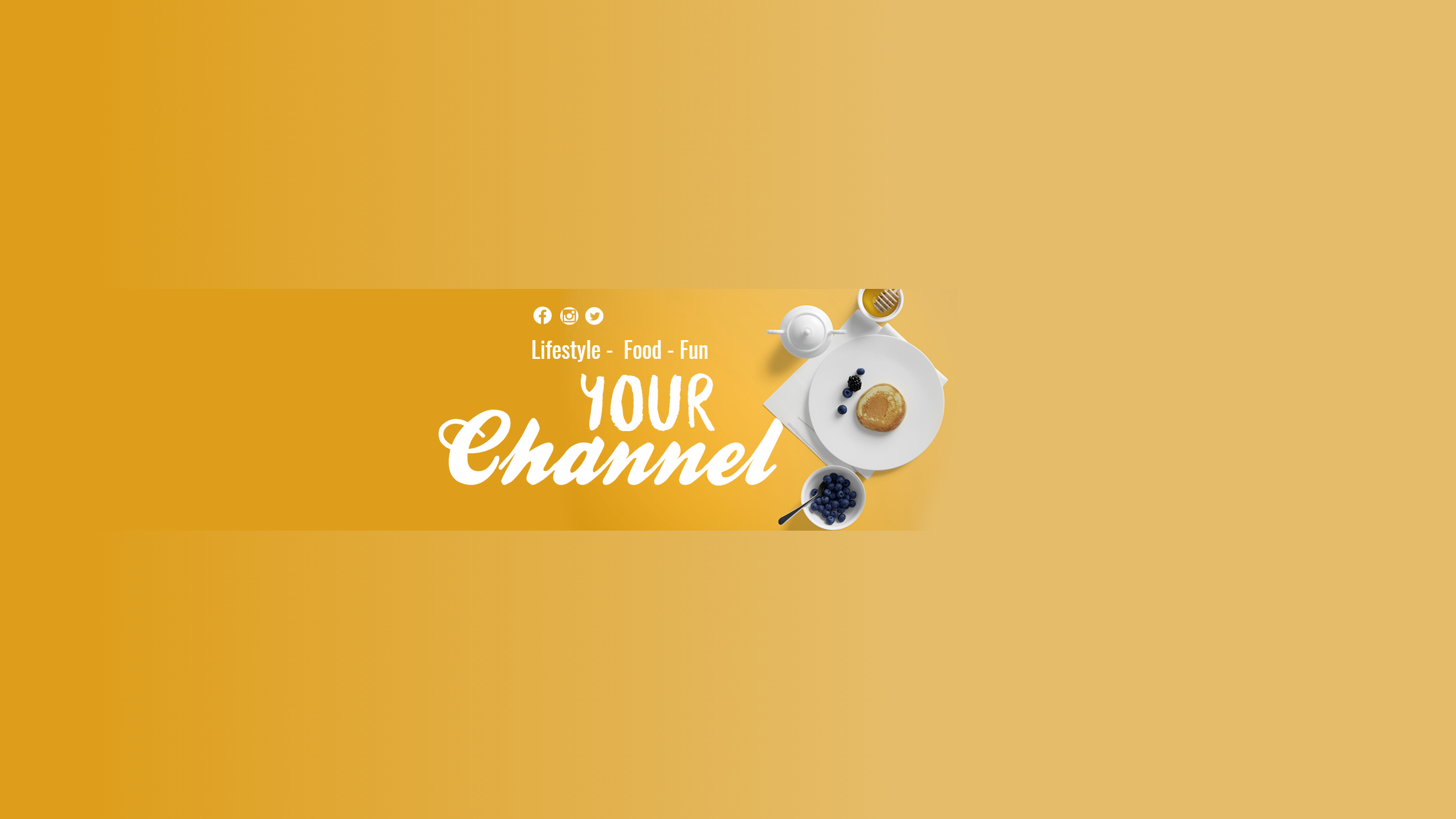 Youtube Lifestyle and Food Channel  Design  Template 