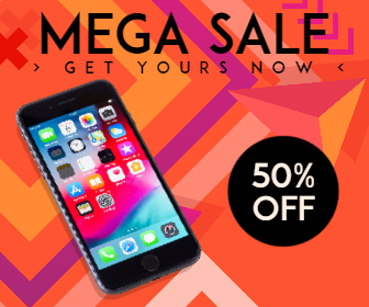 iPhone Sale Banner Design  Template 