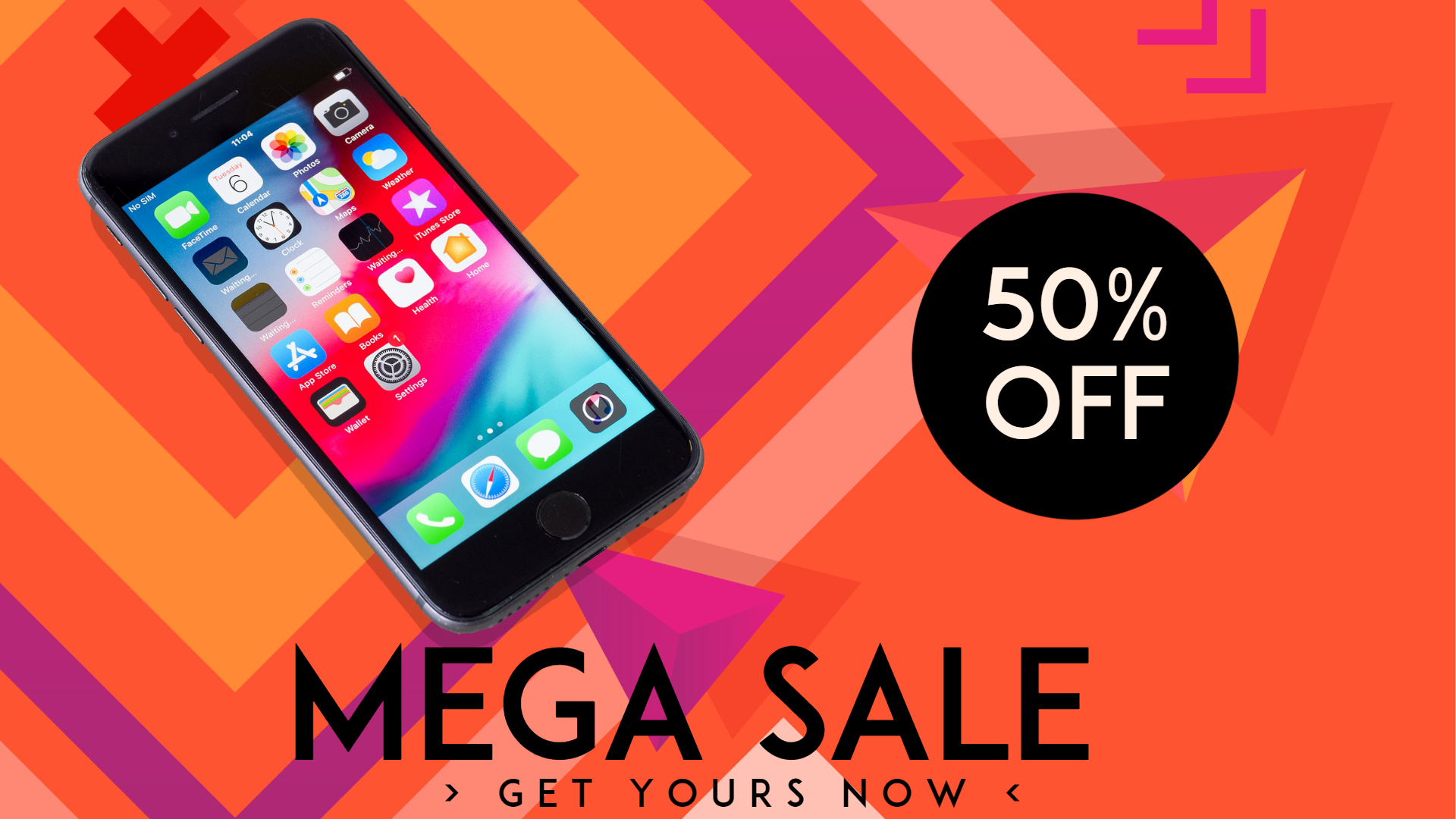 iPhone Sale Banner Design  Template 