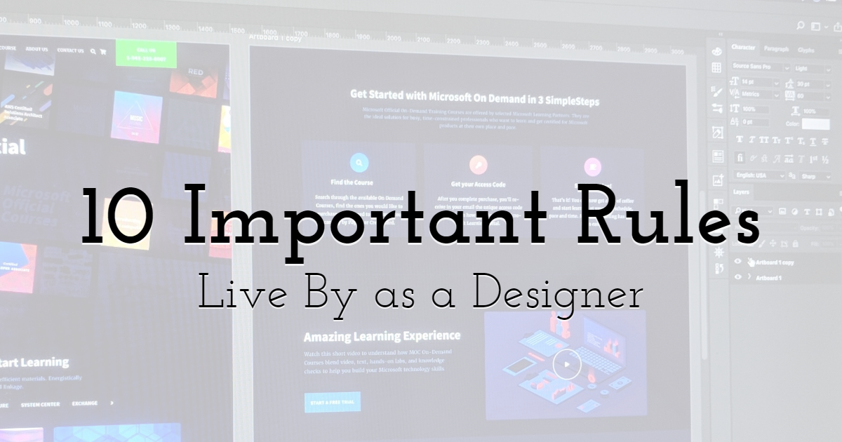 10 Important Rules to Live By as a Designer