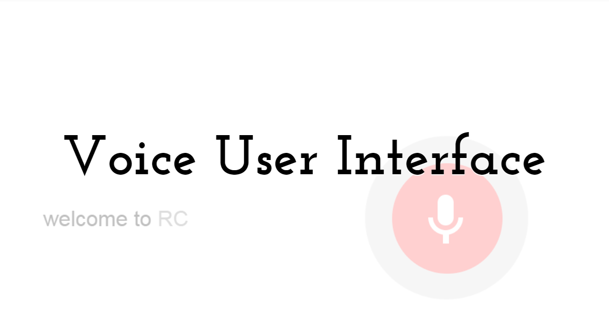 Voice user interface