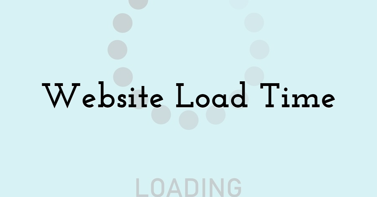 Website load time