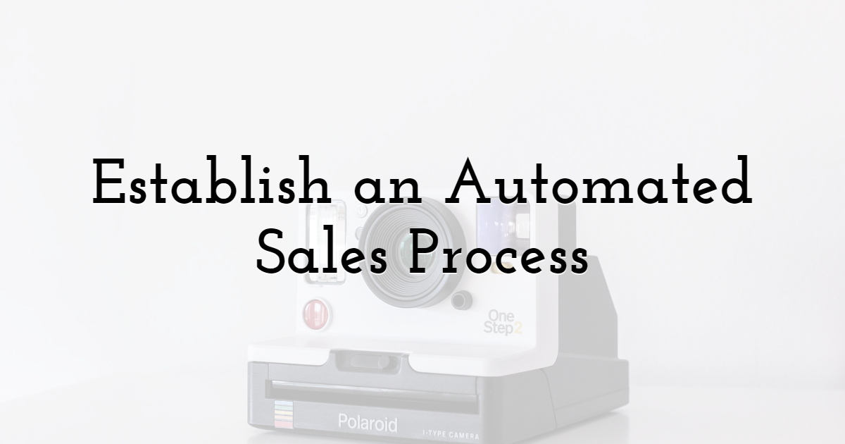 Establish an Automated Sales Process